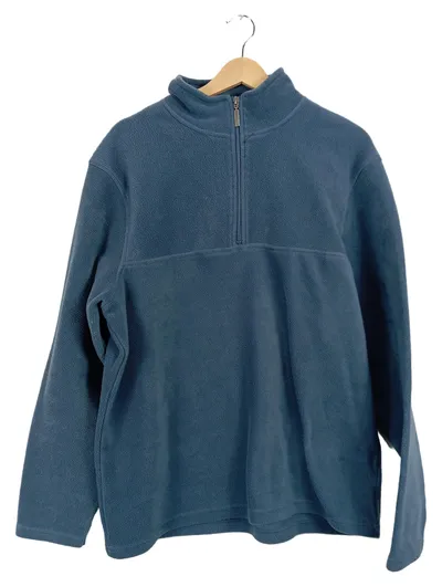 CANDA Herren Fleecepullover Gr. L Blau Half-Zip Pullover Fleece