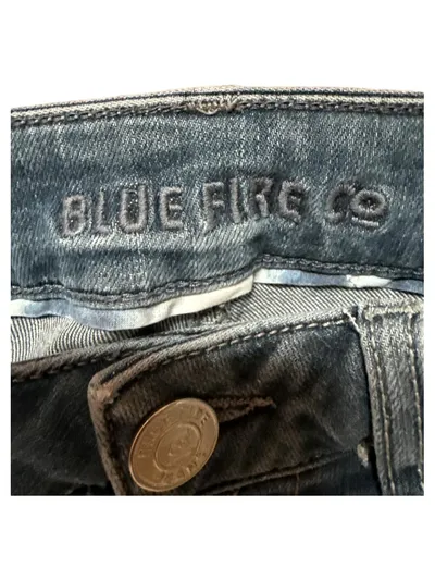 BLUE FIRE CO Damen Jeans Slim Fit Gr. 32 W24 Blau Stretch