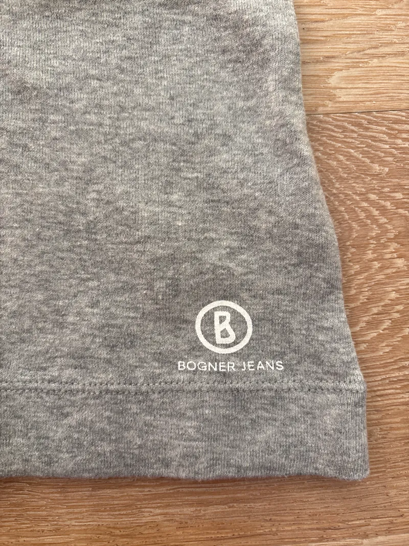 Bogner Jeans Damen Top Ärmellos Tank Top Gr. 38 M Grau Baumwolle Basic 2