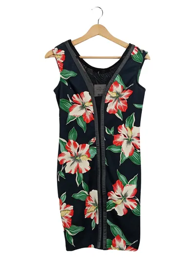 GUESS Damen Freizeitkleid S Blumenmuster Mehrfarbig