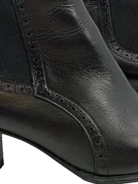 Paul Green Damen Chelsea Boots Stiefeletten Leder Schwarz Gr. 41 Blockabsatz 3