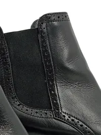 Paul Green Damen Chelsea Boots Stiefeletten Leder Schwarz Gr. 41 Blockabsatz 4