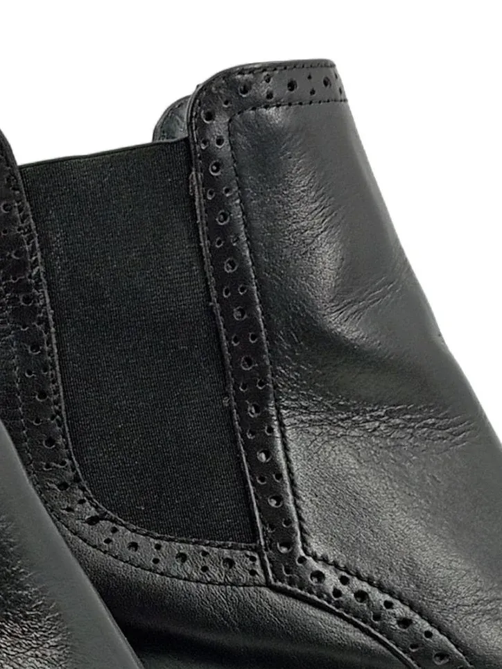Paul Green Damen Chelsea Boots Stiefeletten Leder Schwarz Gr. 41 Blockabsatz 4