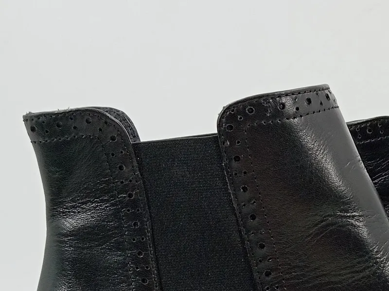 Paul Green Damen Chelsea Boots Stiefeletten Leder Schwarz Gr. 41 Blockabsatz 5