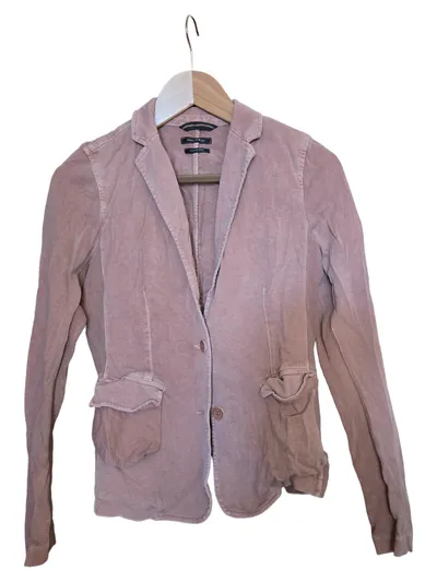 Marc O'Polo Cordjacke Damen Baumwolle Struktur Rosa Gr. 38 M