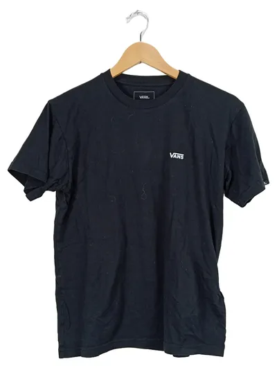 Vans Herren T-Shirt Schwarz Gr. S Logo-Print Baumwolle Casual