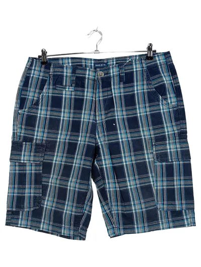 Babista Herren Cargo Shorts kariert blau Gr. 52 Baumwolle