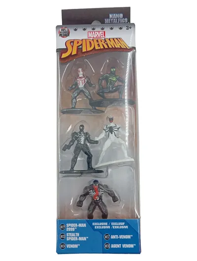 Marvel Spider-Man Nano Metalfigs Figuren Set 5er Venom Anti-Venom Actionfigur