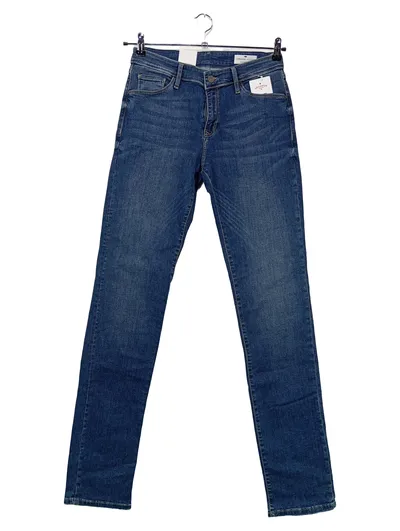CROSS Jeans Damen Slim Fit Jeans Hose Gr. 34 Blau Casual