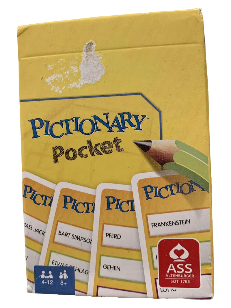 ASS Altenburger Pictionary Pocket Partyspiel Kartenspiel Reisespiel ab 8 J 1