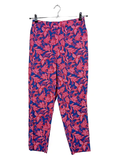Boden Damen Stoffhose Gr. 36 Blau Pink Floral Baumwolle Sommerhose