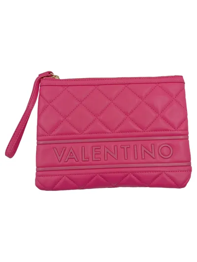 Valentino Damen Clutch Pink Gesteppt Handgelenktasche Elegant
