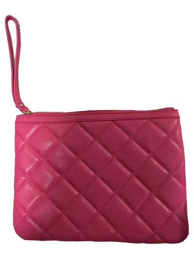 Valentino Damen Clutch Pink Gesteppt Handgelenktasche Elegant