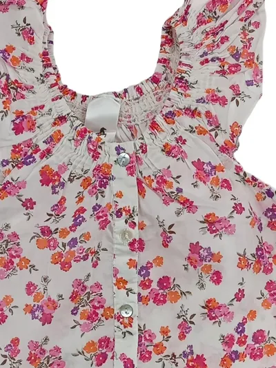 Palomino Mädchen Bluse Gr. 110 Blumenmuster Rosa Weiß Sommer