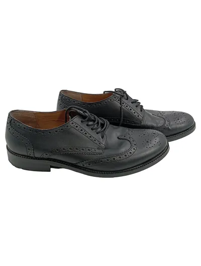 Ben Sherman Herren Brogue Schnürschuhe Leder Schwarz Gr. 43 Business