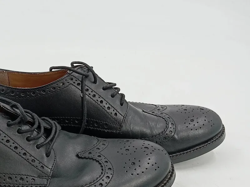 Ben Sherman Herren Brogue Schnürschuhe Leder Schwarz Gr. 43 Business 5