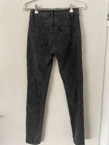 Simply Chic Damen Skinny Jeans Gr. 36 Grau Acid Wash Stretch