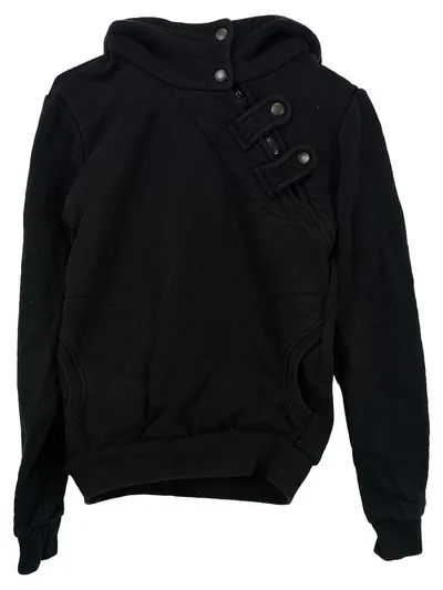 Bolf Damen Kapuzenpullover Hoodie Schwarz Gr. 36/S Baumwolle