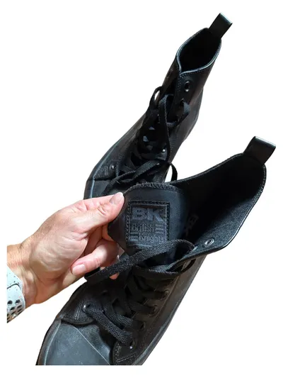 British Knights Sneaker High Top Herren Gr. 39 Schwarz Leder Schnürschuhe