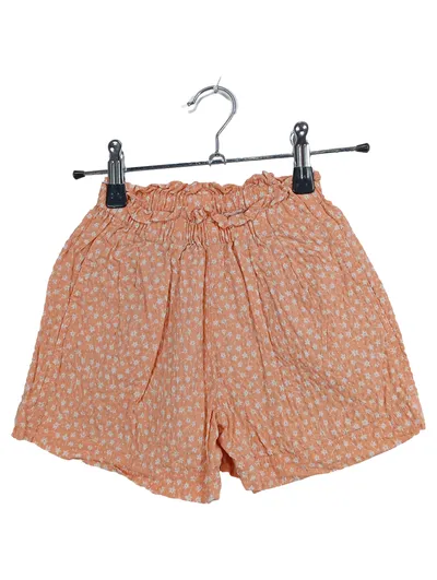 UNIQLO Kinder Shorts Blumenmuster Orange Gr. 104 Mädchen Sommer