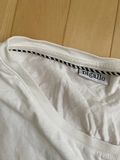 Pigalle Damen T-Shirt Zitronenprint Lemon Weiß Gr. M Baumwolle