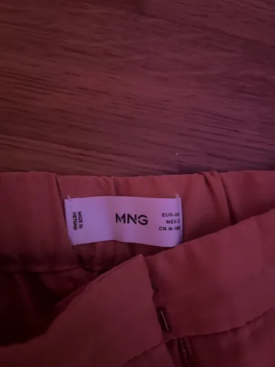 Mango MNG Stoffhose Damen Gr. S/36 Orange Baumwolle Modern
