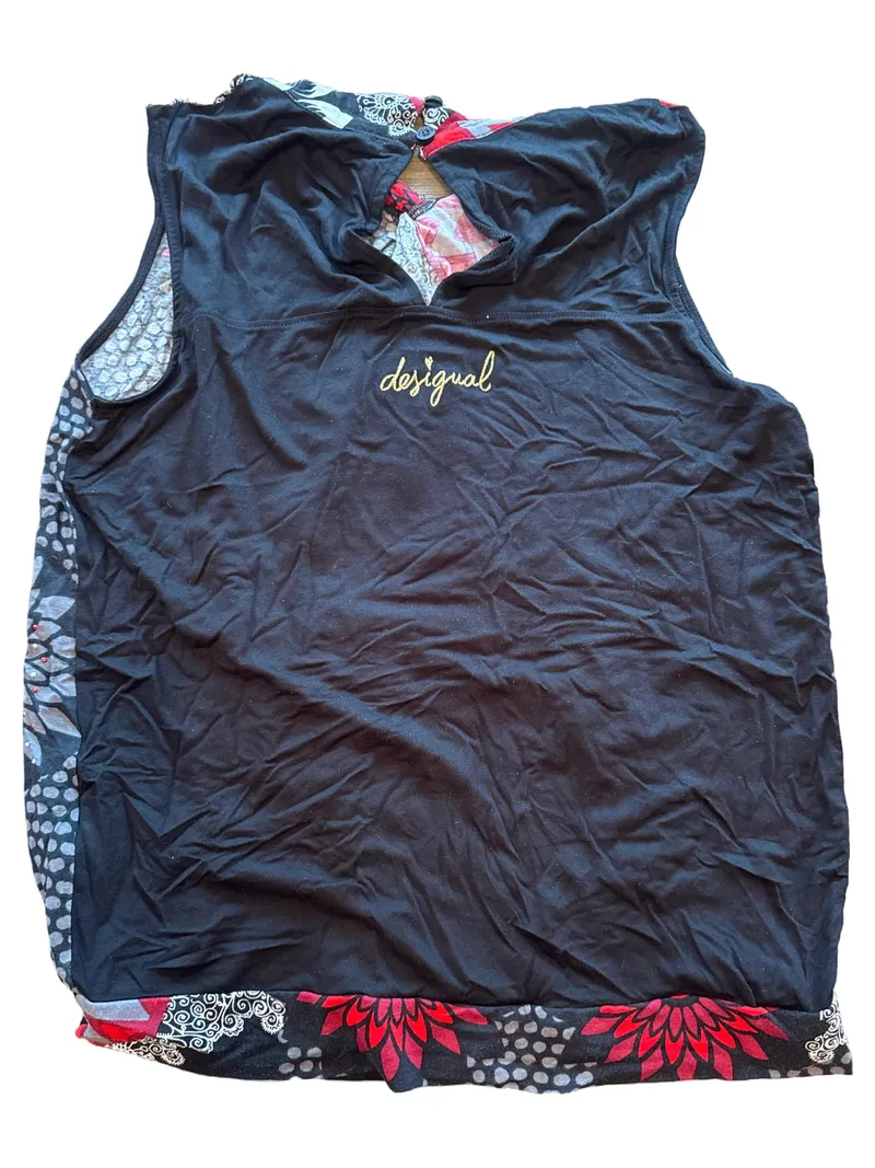 Desigual Damen Bluse Ärmellos Gr. 36/S Mandala Blumenmuster Mehrfarbig 2