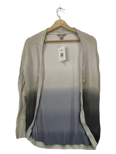 Anna Field Damen Strickjacke Gr. 38 Ombré Farbverlauf Beige Grau