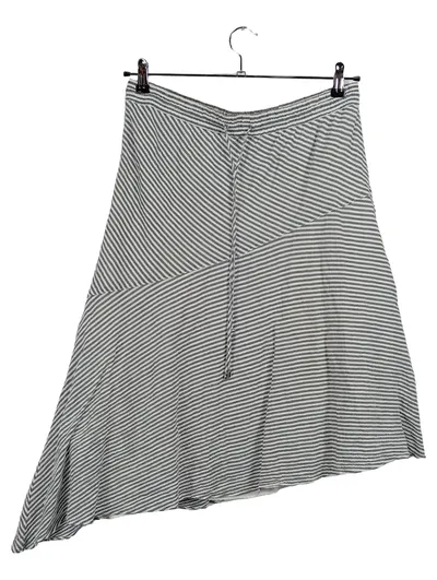 Lauren Ralph Lauren Wickelrock Damen Gr. 40 Grau Gestreift Asymmetrisch