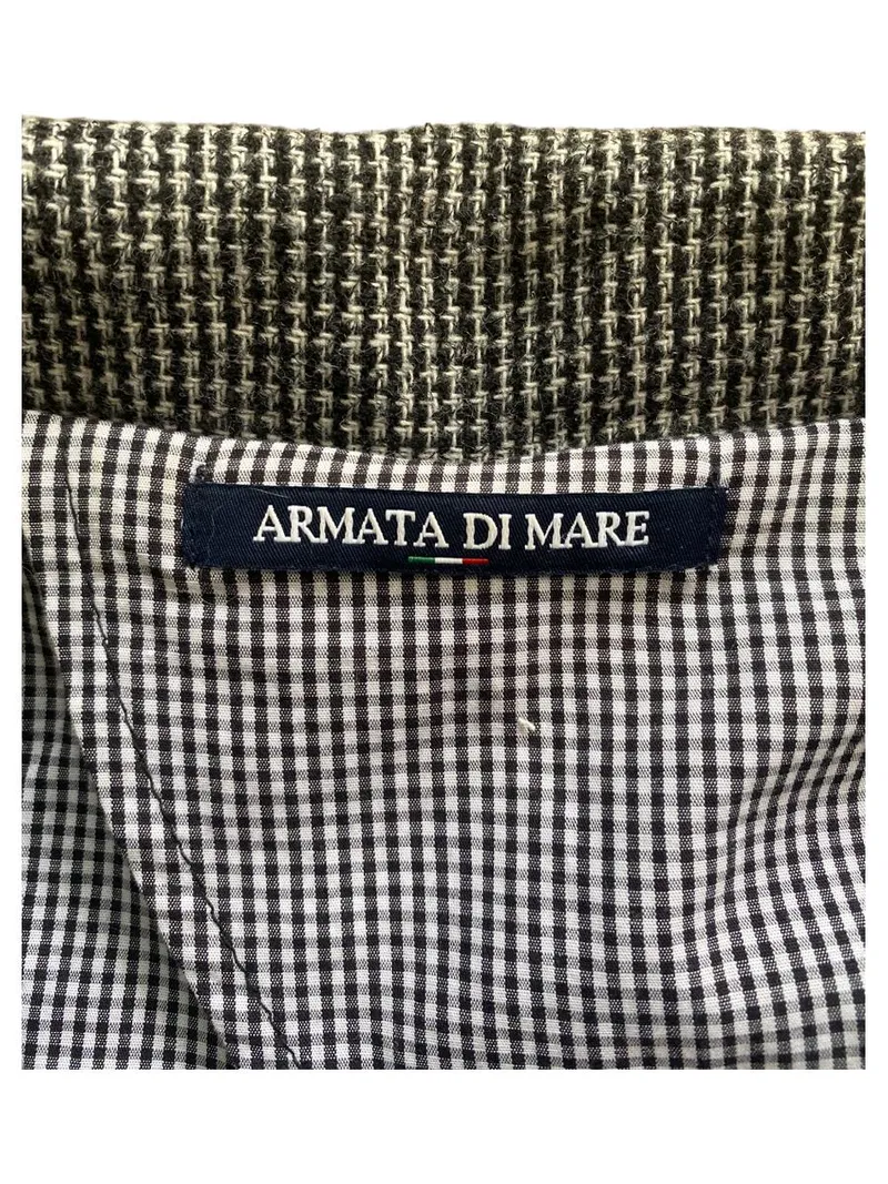 Armata di Mare Herren Sakko Gr. XXL Grau Kariert Business Jacke 6