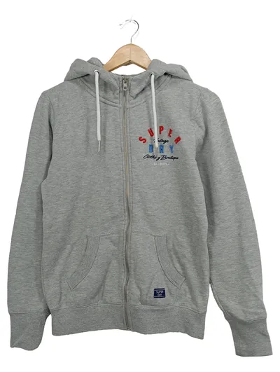 Superdry Herren Sweatjacke Kapuze Gr. L/40 Grau St. Tropez Vintage