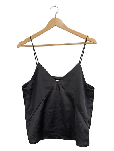 EDITED Damen Satin Camisole Top Schwarz Gr. 36 S Elegant V-Ausschnitt