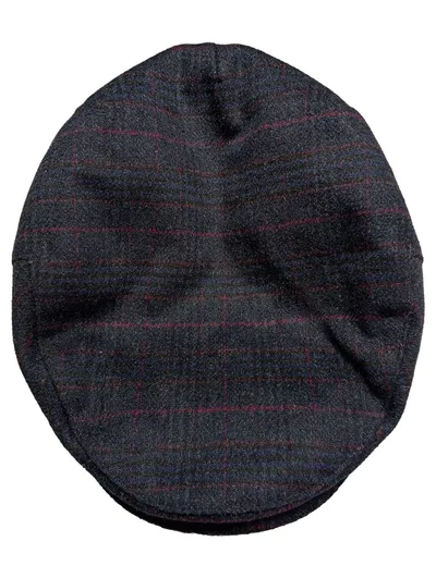 Göttmann Schiebermütze Flatcap Herren Grau Kariert Wolle Klassisch