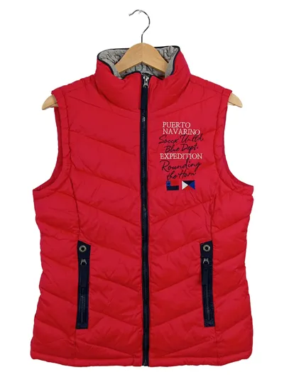 SOCCX Damen Steppweste Puerto Navarino Expedition Rot Gr. 36/S