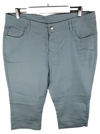 ElleNor Capri Jeans Damen Hose Grau Gr. W33/48/XL Baumwolle Stretch Freizeit 1