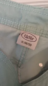 ElleNor Capri Jeans Damen Hose Grau Gr. W33/48/XL Baumwolle Stretch Freizeit 4