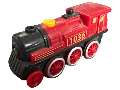 Eichhorn 1036 Spielzeug Eisenbahn Lokomotive Rot Kunststoff Kinder