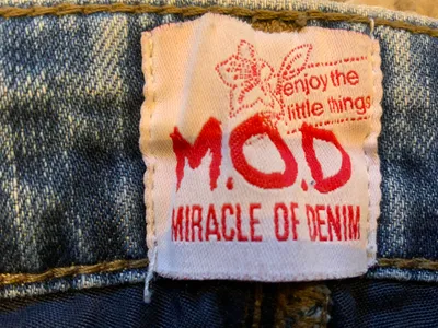 M.O.D Miracle of Denim Damen Slim Fit Jeans 29/30 Blau Used Look Destroyed