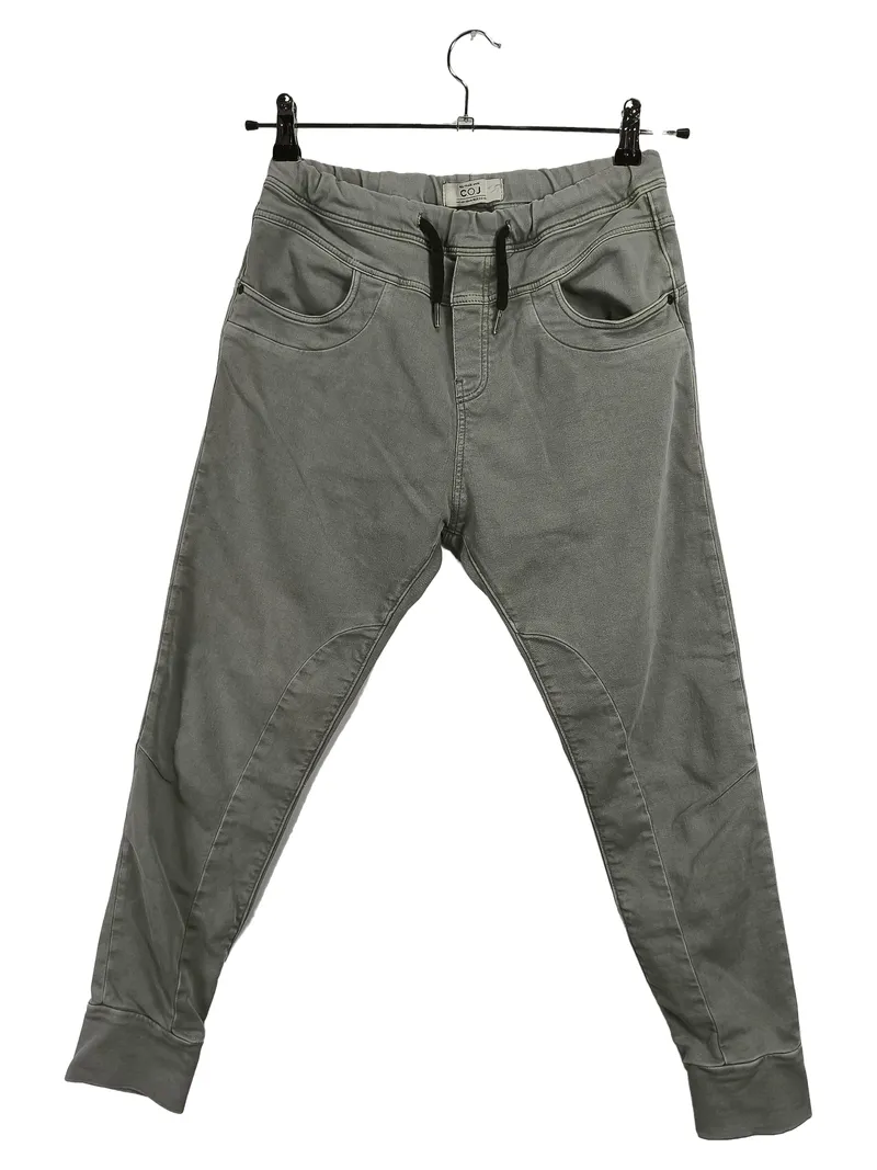 COJ Denim Jogginghose Damen Gr. 38/M Oliv Stretch Casual Hose 1