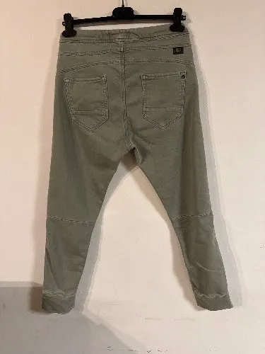 COJ Denim Jogginghose Damen Gr. 38/M Oliv Stretch Casual Hose 2