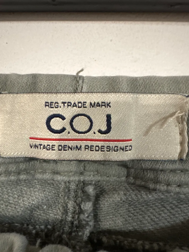 COJ Denim Jogginghose Damen Gr. 38/M Oliv Stretch Casual Hose 3