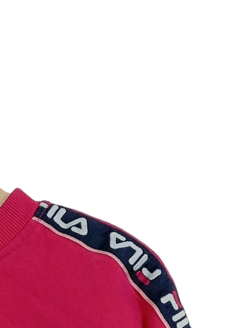 FILA Sweatshirt Kinder Mädchen Pink Logo Baumwolle Gr. 98 Freizeit 3