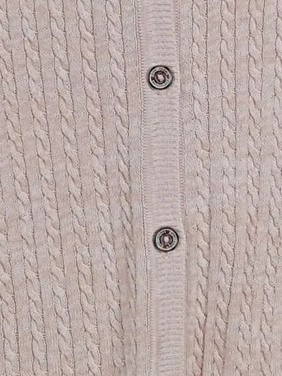 KangaROOS Damen Strickjacke Gr. 42/XL Rosa Zopfmuster Baumwolle Cardigan