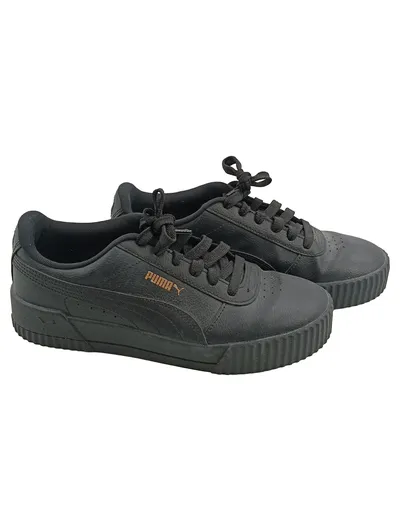 PUMA Carina Sneaker Low Damen Schwarz Leder Gr. 39 Sportschuhe