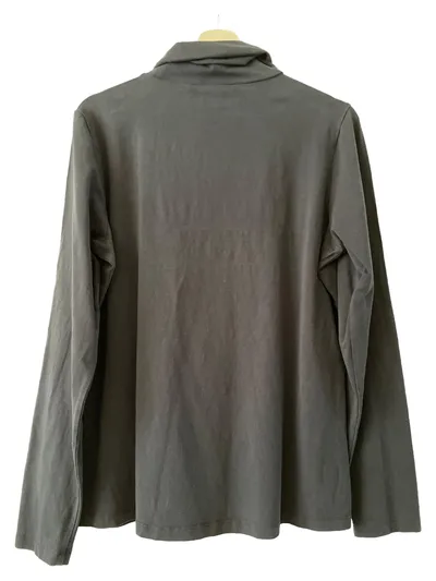 HV Polo Damen Langarmshirt Rollkragen Blau Gr. 42/XL Casual Baumwolle