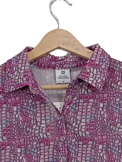 Daily Sports Damen Poloshirt Schlangenmuster Gr. M Pink Sportlich