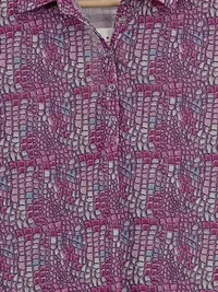 Daily Sports Damen Poloshirt Schlangenmuster Gr. M Pink Sportlich 3