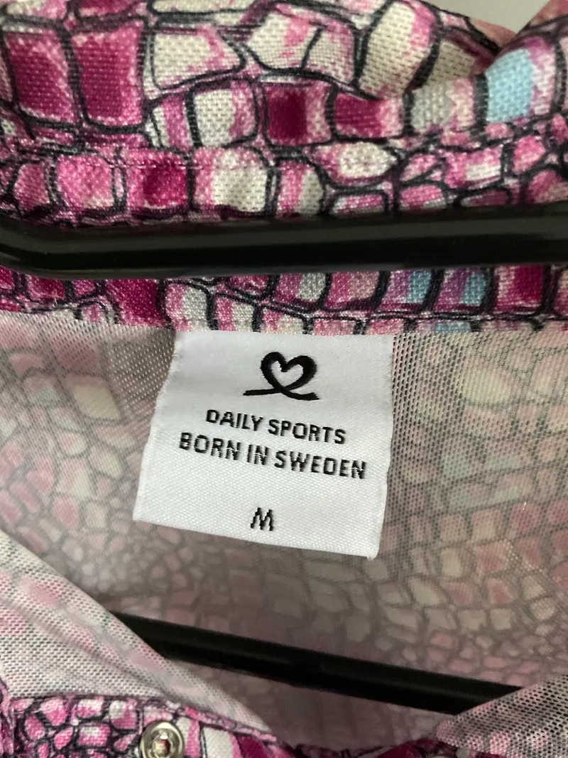 Daily Sports Damen Poloshirt Schlangenmuster Gr. M Pink Sportlich 4