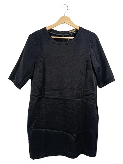 SOCCX Damen Etuikleid Schwarz Gr. 36 S Kurzarm Elegant