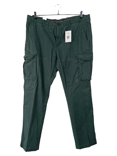 Tommy Hilfiger Cargohose Herren Gr. W38/32 Grün Baumwolle Casual